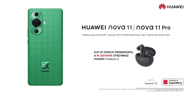 Smartfony z serii Huawei nova 11 debiutują na rynku polskim