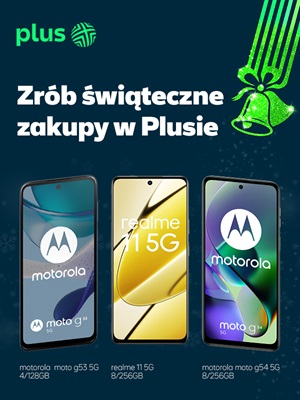 Świąteczna oferta na smartfony motorola, Huawei, realme i Maxcom w Plusie 