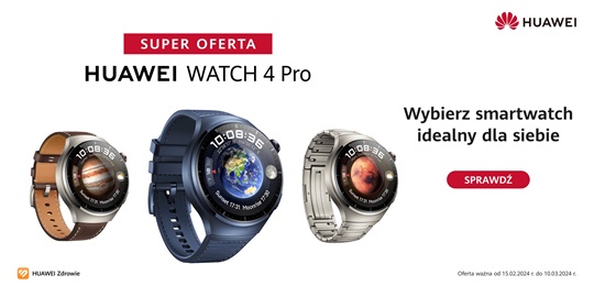Zegarek HUAWEI WATCH 4 Pro w obniżonej cenie