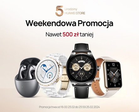 Weekendowa promocja na 4 urządzenia w sklepie huawei.pl
